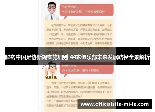 解密中国足协新规实施细则 44家俱乐部未来发展路径全景解析
