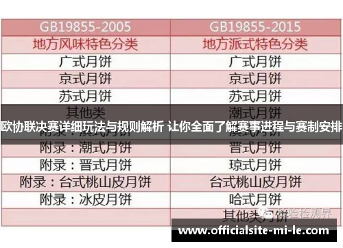 欧协联决赛详细玩法与规则解析 让你全面了解赛事进程与赛制安排